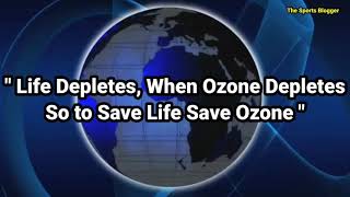 World Ozone Day Status / September 16 Status video