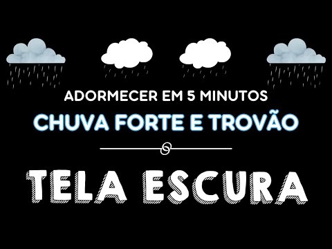 Mega Tempestade! Som de Chuva forte com Raios e Trovões para dormir - ASMR Rain sounds for sleeping