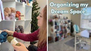 My New Craft Room Setup! Organize my YARN with me!