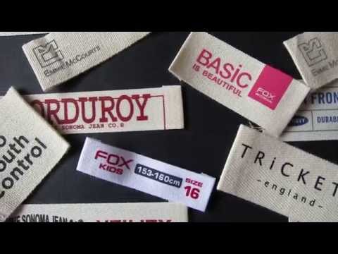 Custom cotton clothing labels and designer clothes labels