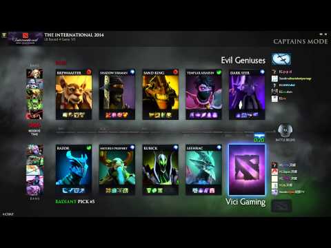 Dota 2 The International 4: Evil Geniuses vs Vici Gaming - Game 1 - Lower Bracket Round 3