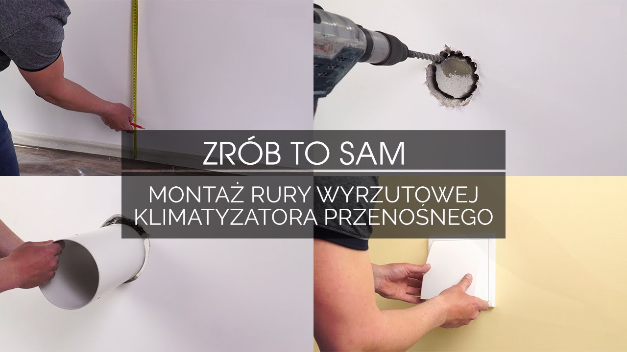 Wyprowadzenie rury na zewnątrz, wykuwanie otworu w ścianie Warmtec KP35W- ZRÓB TO SAM!