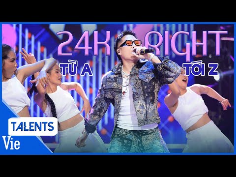 Hoàng tử Long Biên 24K.RIGHT chất lừ Từ A Tới Z với flow biến ảo vào chung kết | Rap Việt Live Stage