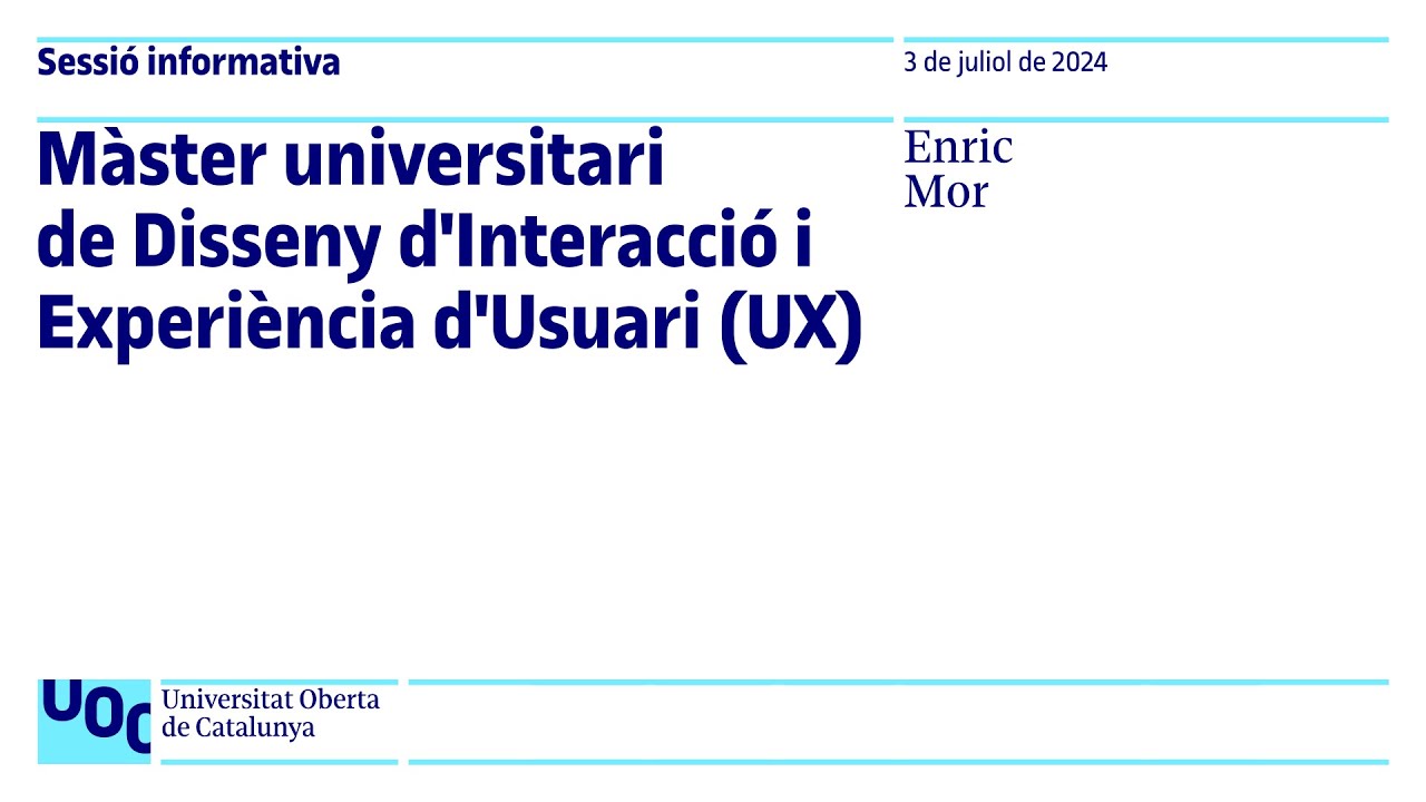 Presentació del programa video link