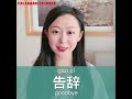 Learn Chinese in 1 min: How to say "goodbye" in Chinese?