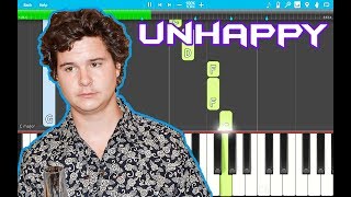 Lukas Graham - Unhappy Piano Tutorial EASY  (&quot;3 The Purple Album&quot;) Piano Cover