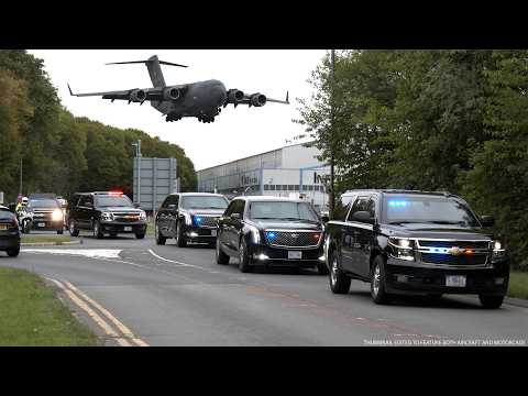 Five planes fly President Trump's motorcade to London 🇺🇸 🇬🇧