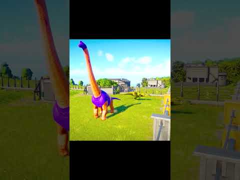 T-Rex Wolverine vs Brachiosaurus Superman in Jurassic Park  #dinosaurs #jurassicworld