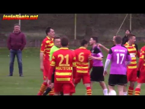 Kontrowersje na meczu Jagiellonia II - MKS Korsze (10.04.16)