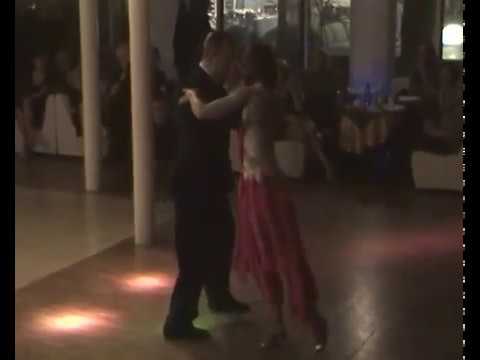  Riccardo Ongari  and  Monica Biasin  are  dancing  to  a  tango  at  Pasqua Tango Festival  in  2016