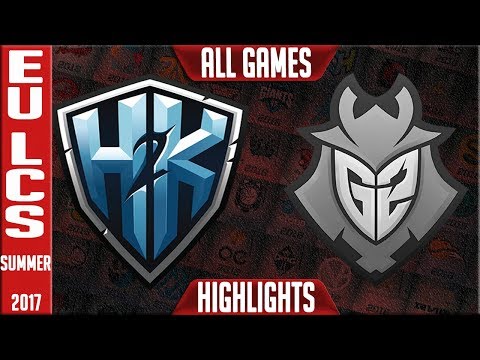 H2K vs G2 Esports Highlights ALL GAMES Semi finals EU LCS Playoffs Summer 2017 H2K vs G2