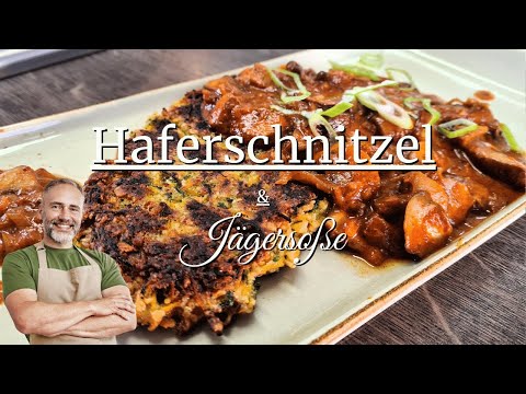 Vegan oat schnitzel with hunter's sauce – simple & hearty!