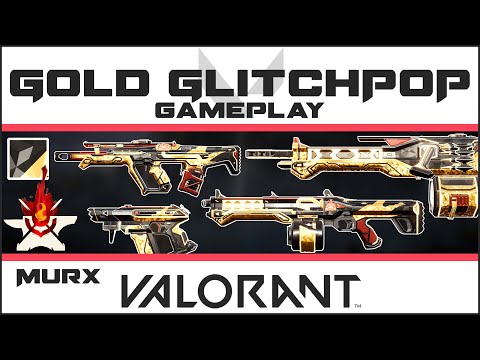 Glitchpop VALORANT Skins GAMEPLAY | Gold: Level 7 Chroma Variant | Skin Collection Showcase