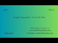 Stephen Simmonds - I Can’t Do That