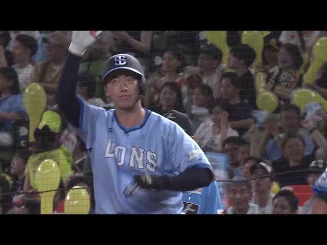 【6回裏】獅子の猛攻!! ライオンズ・村田怜音 センターへのタイムリーヒットで同点に追いつく!! 2025年8月14日 埼玉西武ライオンズ 対 福岡ソフトバンクホークス