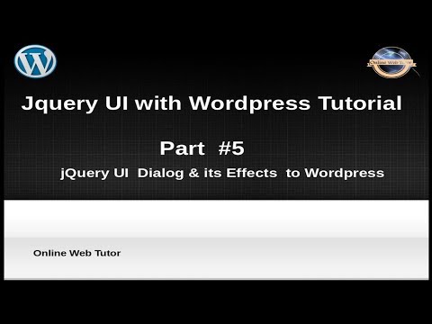 How to use jQuery UI with wordpress for beginners from scratch jQuery Dialog with Wordpress