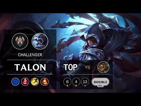Talon Top vs Renekton - EUW Challenger Patch 9.23