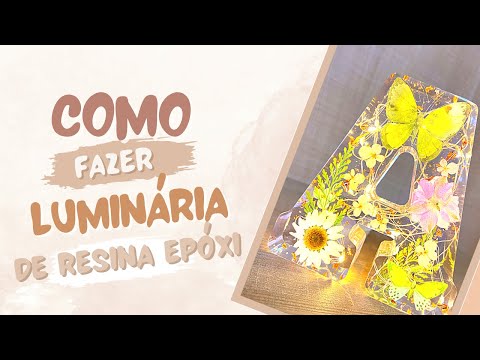 Thumbnail do tutorial: Luminária de Resina Epóxi (Luz de LED)
