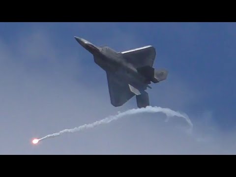 Full F-22 RAPTOR Demo Ultimate Cut (Cobra, Falling Leaf, Flares) - Cherry Point Air Show 2024