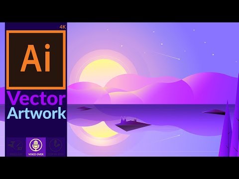Fantasy Scenery artwork in Adobe Illustrator CC | Tutorial