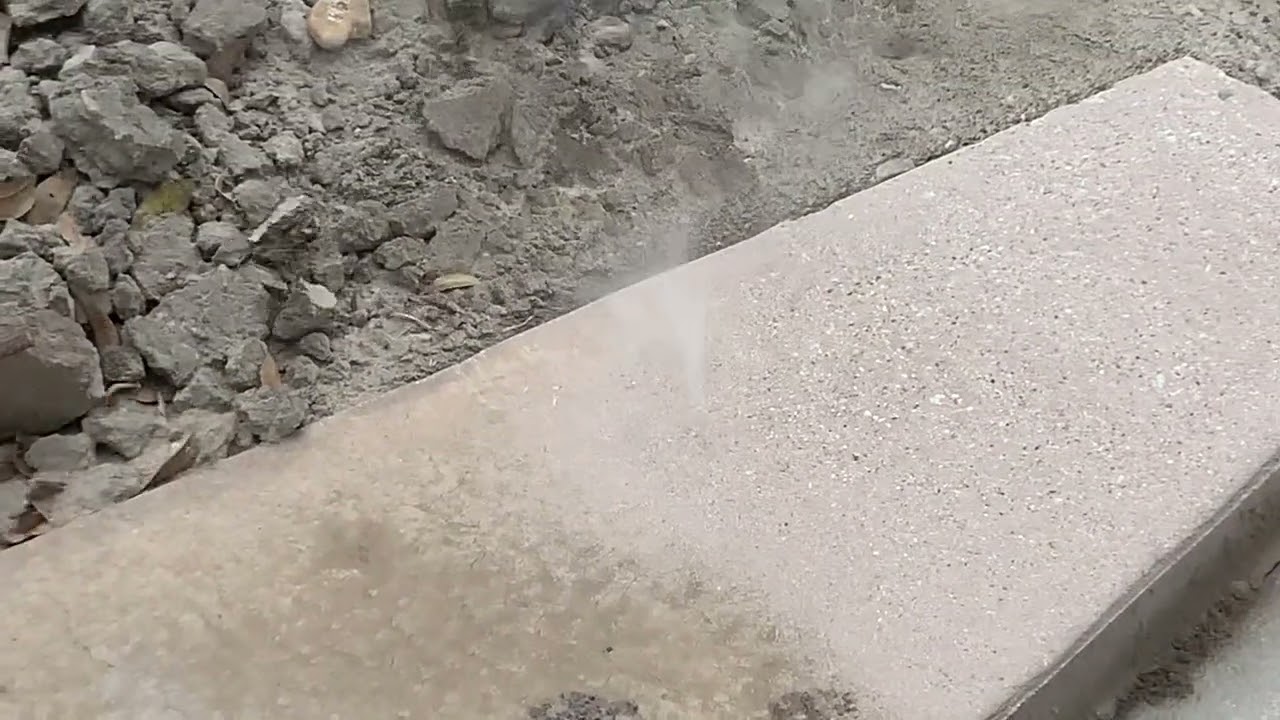 Concrete sandblasting