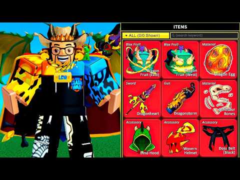 I BEAT the DRAGON in BLOX FRUITS ALL POWERS and ITEMS in 24 HOURS!