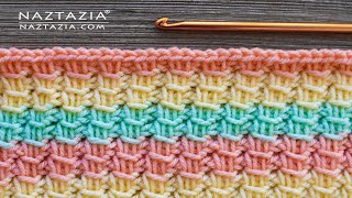 TUNISIAN CROCHET CROSS OVER STITCH - How to Crochet for a Scarf Shawl and Blanket by Naztazia