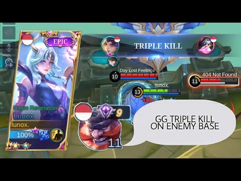LUNOX GAMEPLAY CARRY SENIOR FRANCO AND TRIPLE KILL ON ENEMY BASE | ML | MOBILE LEGENDS | LUNOX BUILD