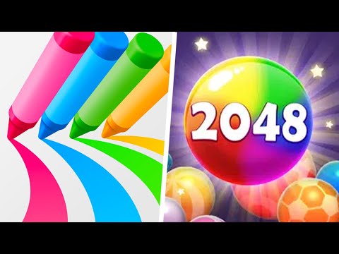 Crayon Rush 3D vs Ball Master 2048 Shooter - Bonus Level Gameplay  (Part 1)