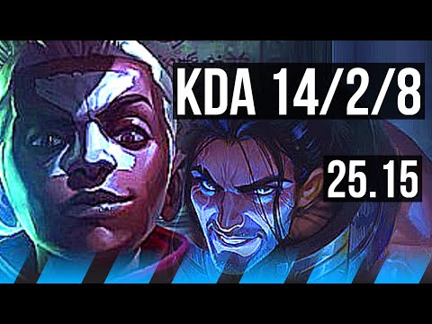 EKKO vs SYLAS (MID) | 66% winrate, 14/2/8, Legendary, 39k DMG | KR Diamond | 25.15