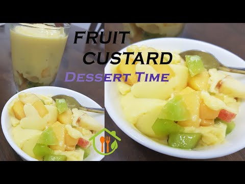 How to make Fruit Custard at home | Dessert Recipe | Fruit Custard | Asian Taste