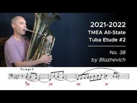 2021-2022 TMEA All-State Tuba Etude #2 - No. 38 by Blazhevich