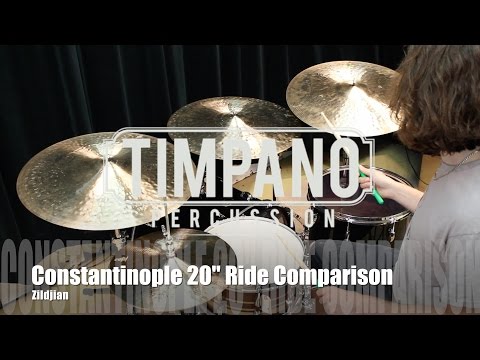Zildjian K Constantinople 20'' Ride Comparison: Medium, Medium Thin Low, Bounce