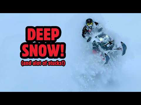 Super Deep Day on a 165" Turbo Ski-Doo Snowmobile!  Riding with my Dad and Brother! VLOG
