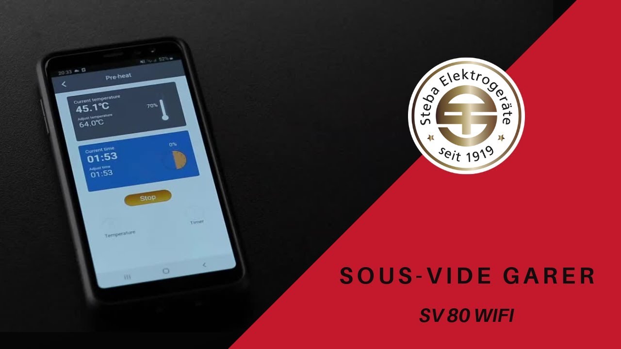 Steba Cuiseur Stick Sous Vide SV 80 WIFI