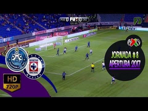 #LIGAMX #J8 ~ Puebla (0-0) Cruz Azul ~ Torneo Apertura 2017 (RESUMEN COMPLETO) ᴴᴰ