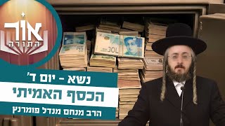 הרב מנחם מנדל פומרנץ | אור התורה - יום ד' פרשת נשא • הכסף האמיתי •
