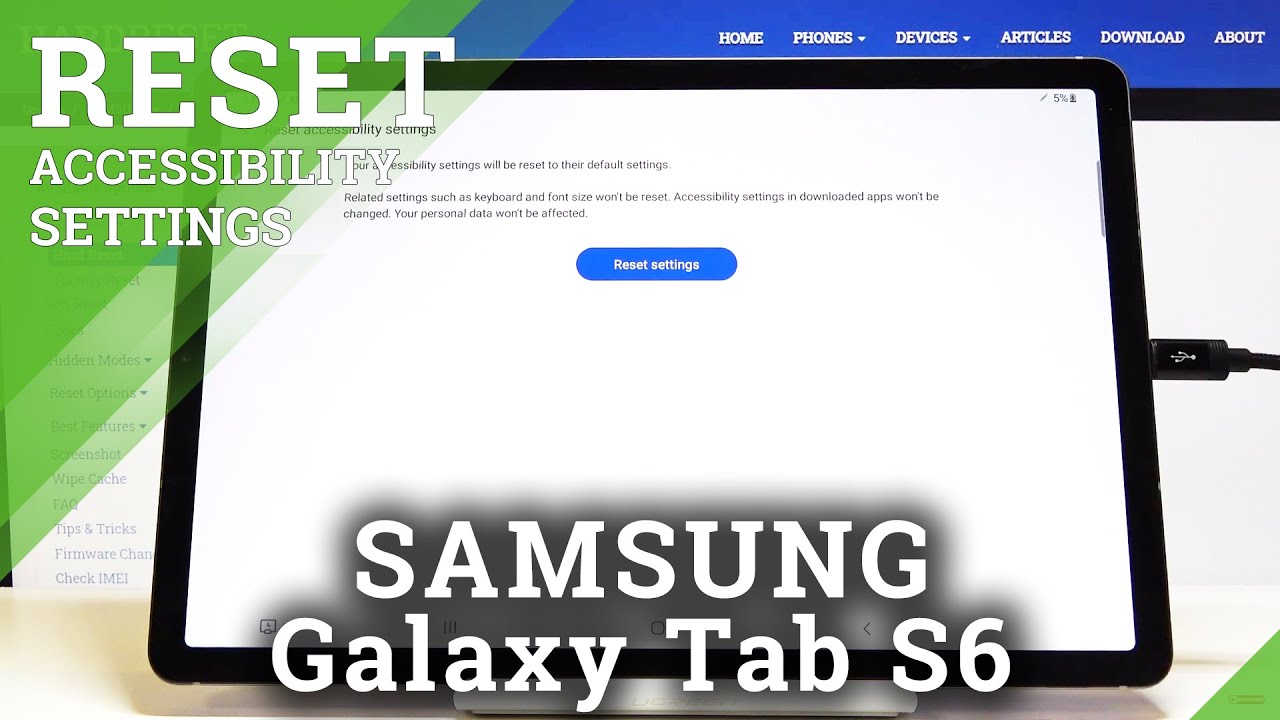 How to Reset Accessibility Settings in Samsung Galaxy Tab S6
