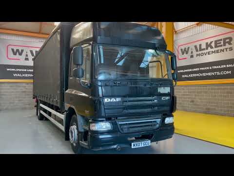 New In Stocklist For Sale: DAF CF65 SPACE CAB, 4X2, 18 TONNE CURTAINSIDER – 2007 – MX07 GCU