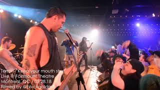 Terror - &quot;Keep your mouth shut&quot; live