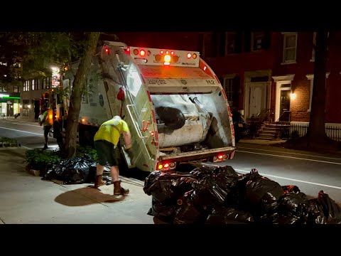 DSNY Garbage Truck VS. Midnight Bag Piles