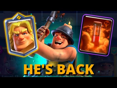 HE'S BACK -Best  2.9 Golden Knight Miner Poison Deck - CLASH ROYALE