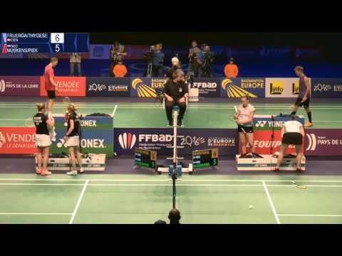 2016 European Championships WD Semifinal M FRUERGAARD / S THYGESEN vs Selena PIEK / Eefje MUSKENS