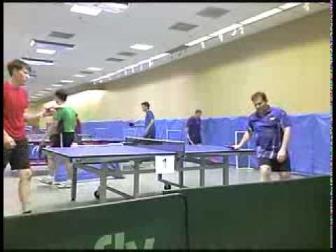 Charles playing table tennis