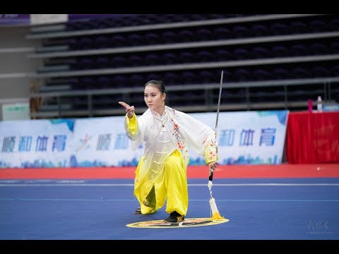 Women's Taijijian 女子太极剑 第1名 河北队 巨文馨 9.69分 he bei ju wen xin