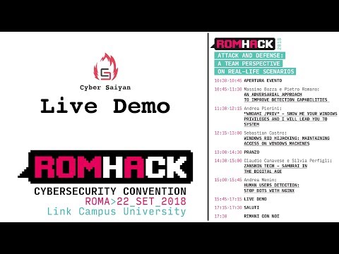 RomHack 2018 - Cyber Saiyan -  Live Demo - Giovanni Mellini, Davide Pala