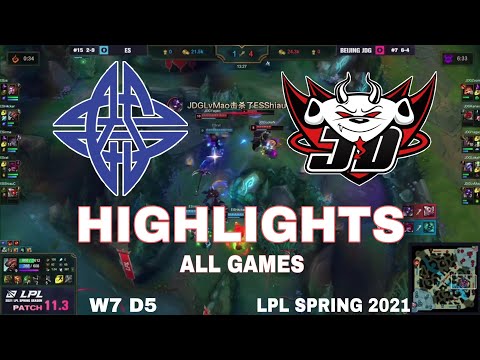 Highlight ES vs JDG (All Game) LPL Mùa Xuân 2021 | LPL Spring 2021 | eStar Gaming vs JD Gaming