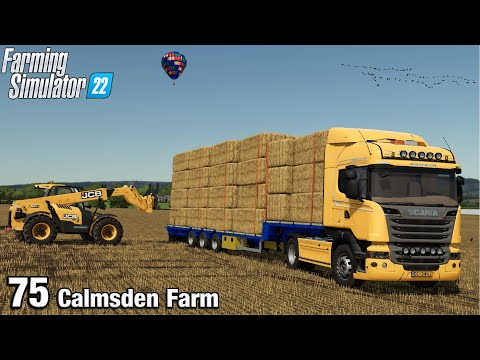 LOADING THE STEP FRAME STRAW LORRY - Farming Simulator 22 FS22 Calmsden Farm Ep 75
