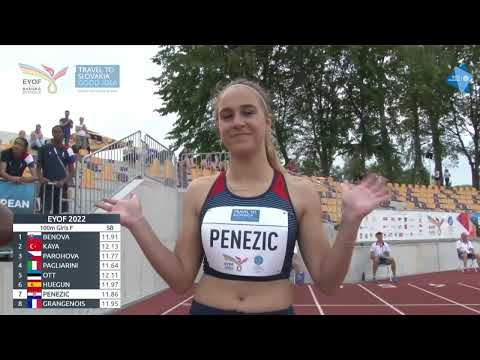 100m [Ž], FINALE, SREBRNA VITA PENEZIĆ - Europski olimpijski festival mladih 2022
