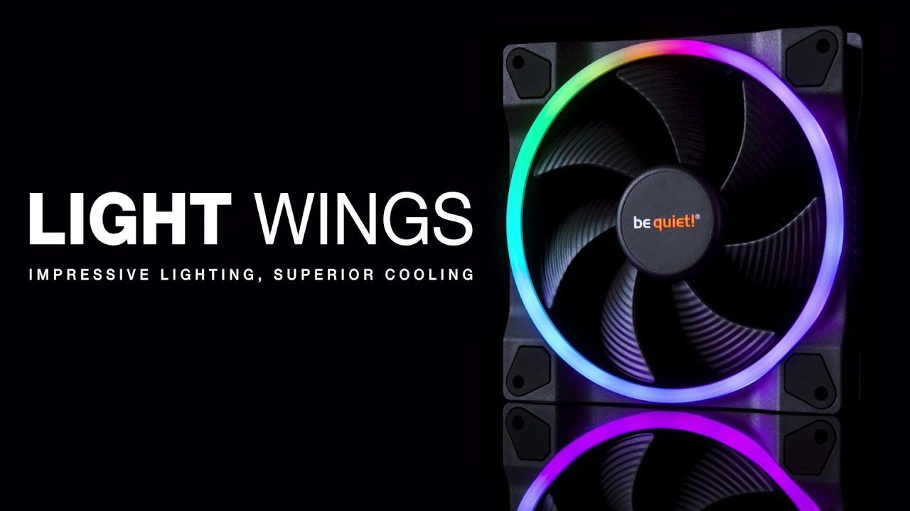 be quiet! Ventilateur PC Light Wings high-speed 120 mm paquet de 3